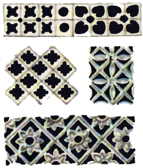 Виды орнаментов, применяемых в ажурной резьбе: геометрический